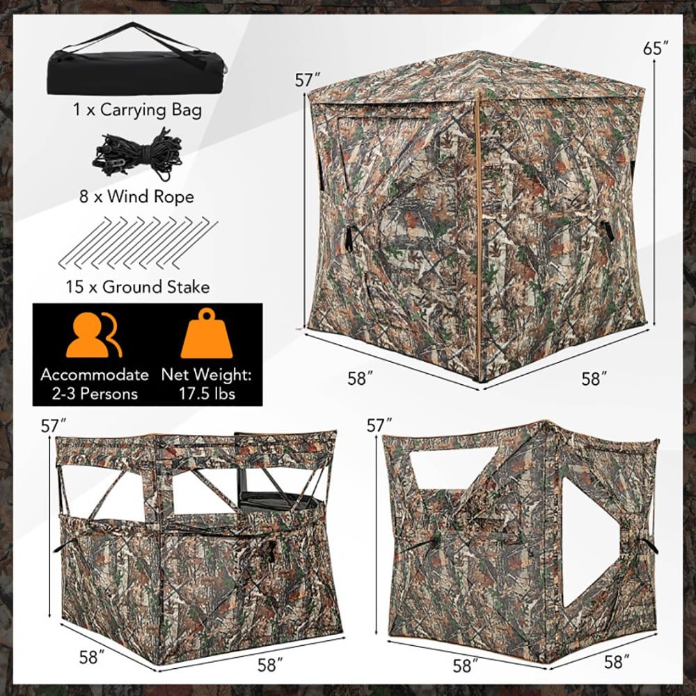 Hunting & Outdoor Supplies Carterton Reviews - 5-in-1 Detachable Hunting Blind, for 2-3