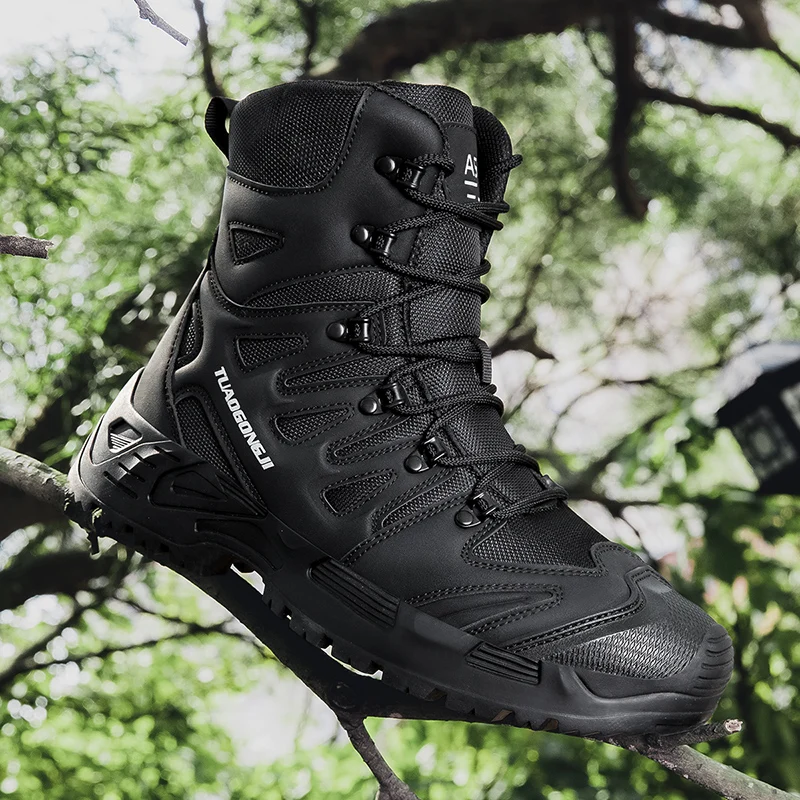 Outdoor Hunting Fabric - Men's Outdoor Hiking Tactical Boots Ankle