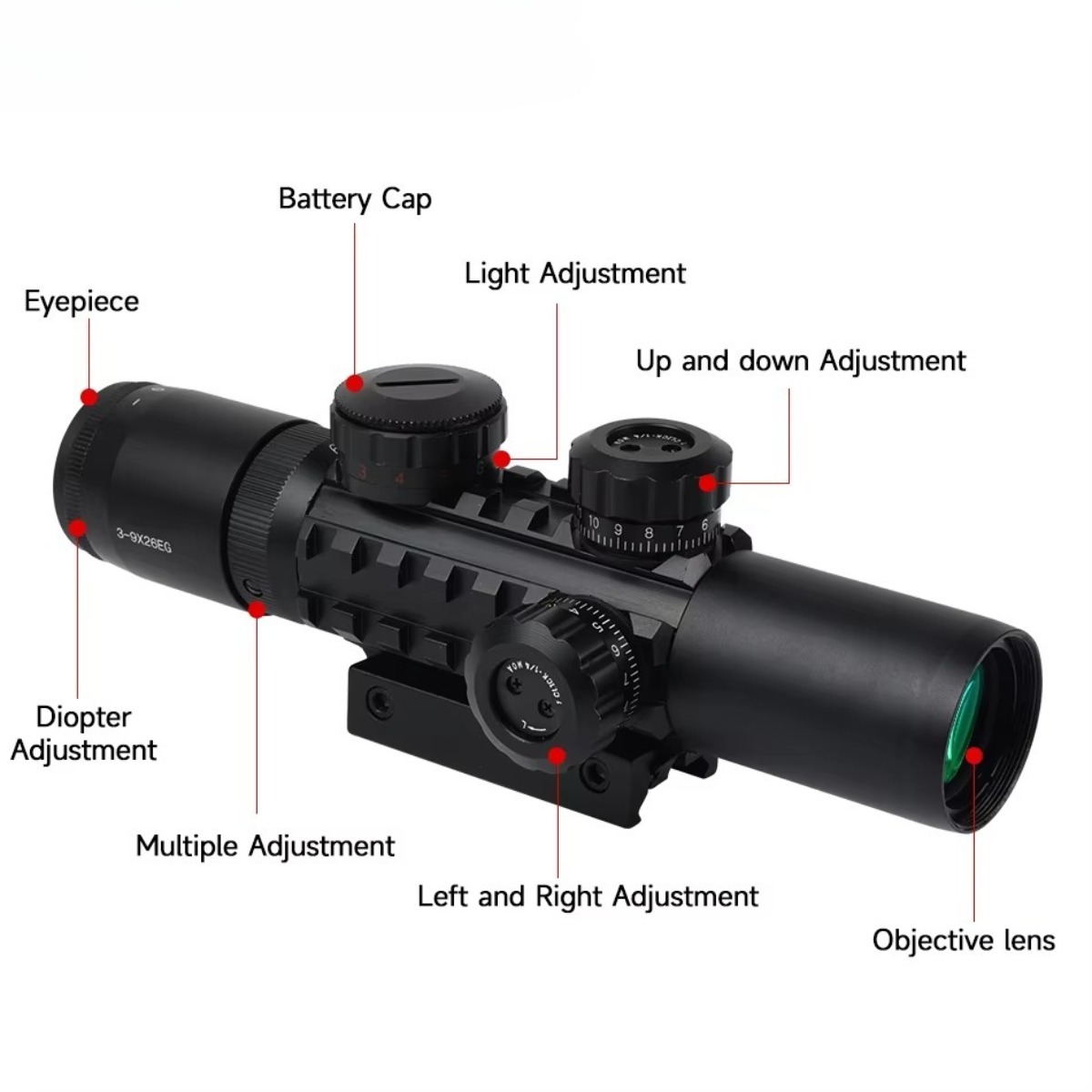 3-9x26EG Scopes Tactical Hunti - Crossbow Scope Sight review and price