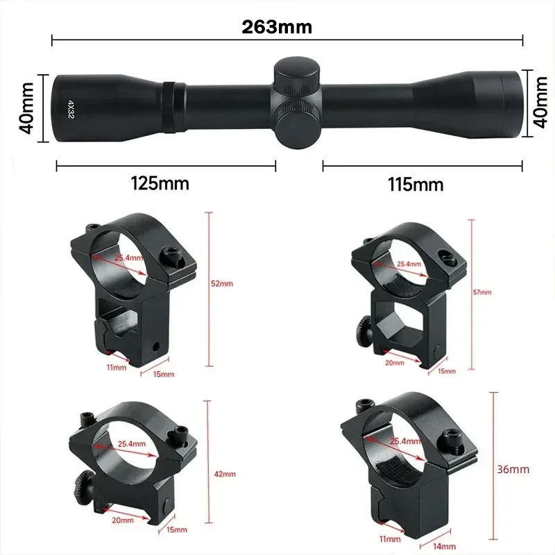 4x32 1.5-5x32IR 2-6X32AOE Tact - Crossbow Scope Sight review and price