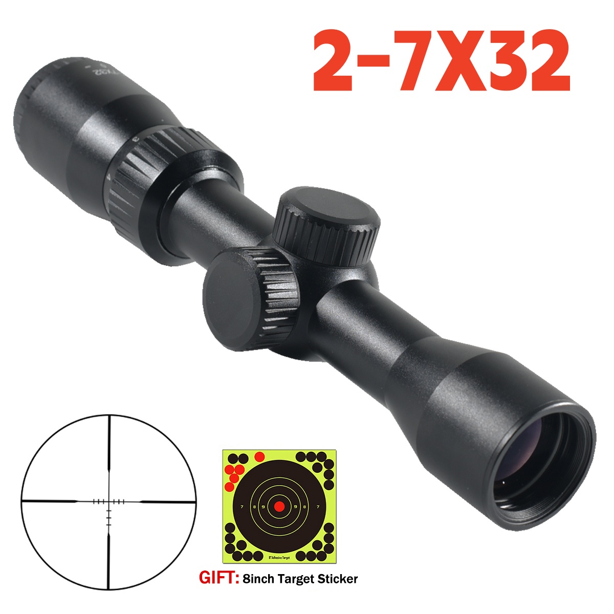 Hunting Tactical Scope 2-7x32  - Crossbow Scope Sight review and price