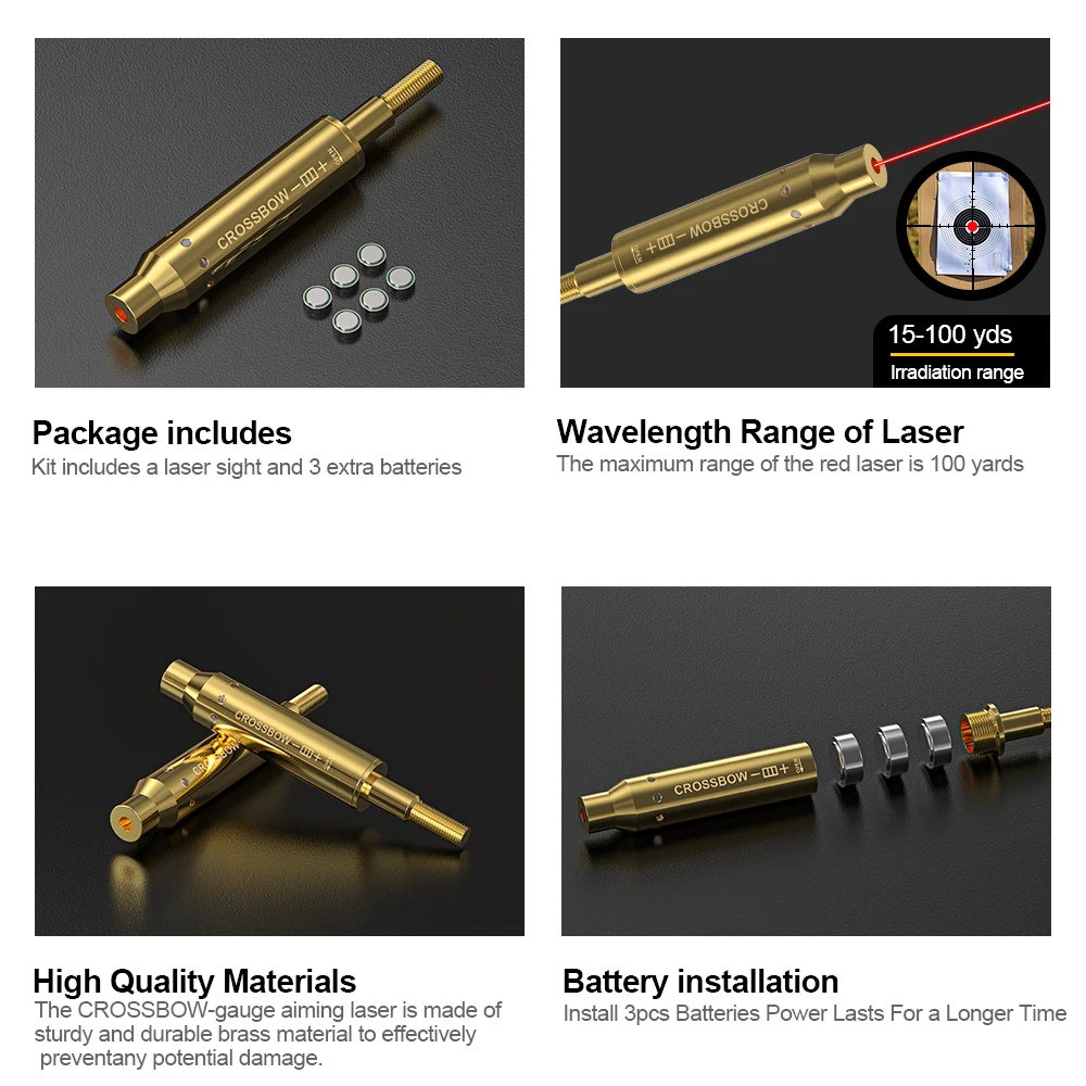 CROSSBOW Red Laser Boresighter - Crossbow Scope Sight review and price