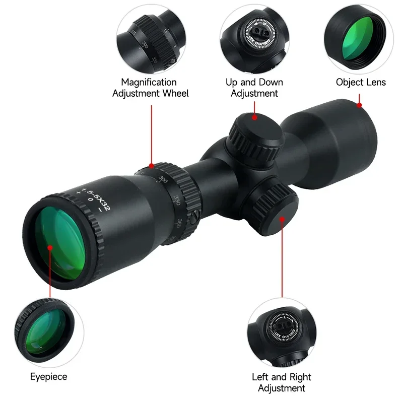 1.5-5X32 Scope Crossbow Short  - Crossbow Scope Sight review and price