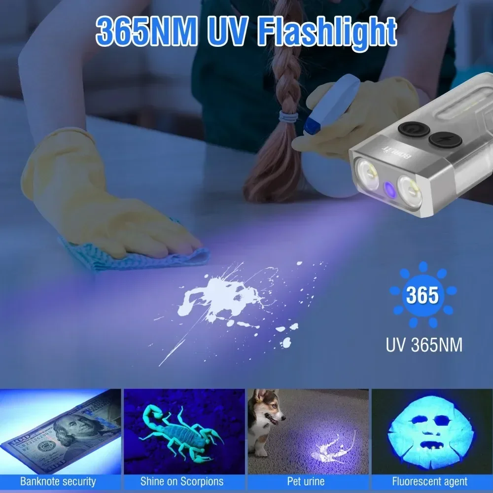 BORUiT V10 Keychain UV LED EDC - Hunting & Outdoor Supplies Photos review and price