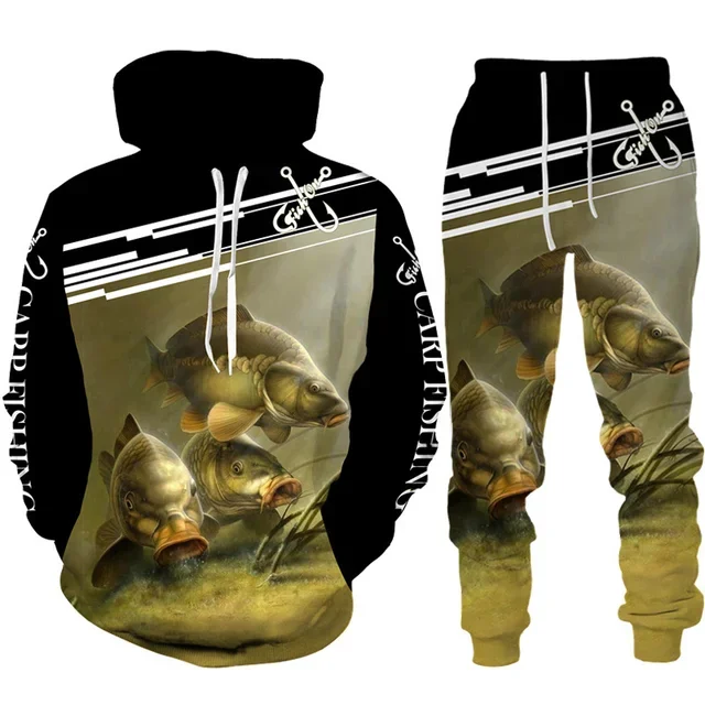 Novelty 3D Fish Printed Men Wo - Outdoor Hunting Pants Women review and price
