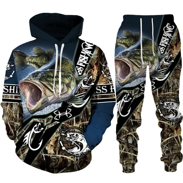 Novelty 3D Fish Printed Men Wo - Outdoor Hunting Pants Women review and price