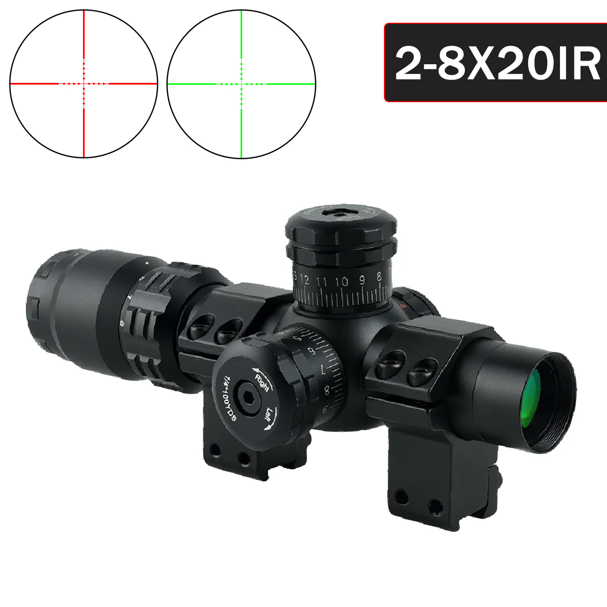 2-8x20IR Hunting Rifle Scopes  - Crossbow Scope Sight review and price