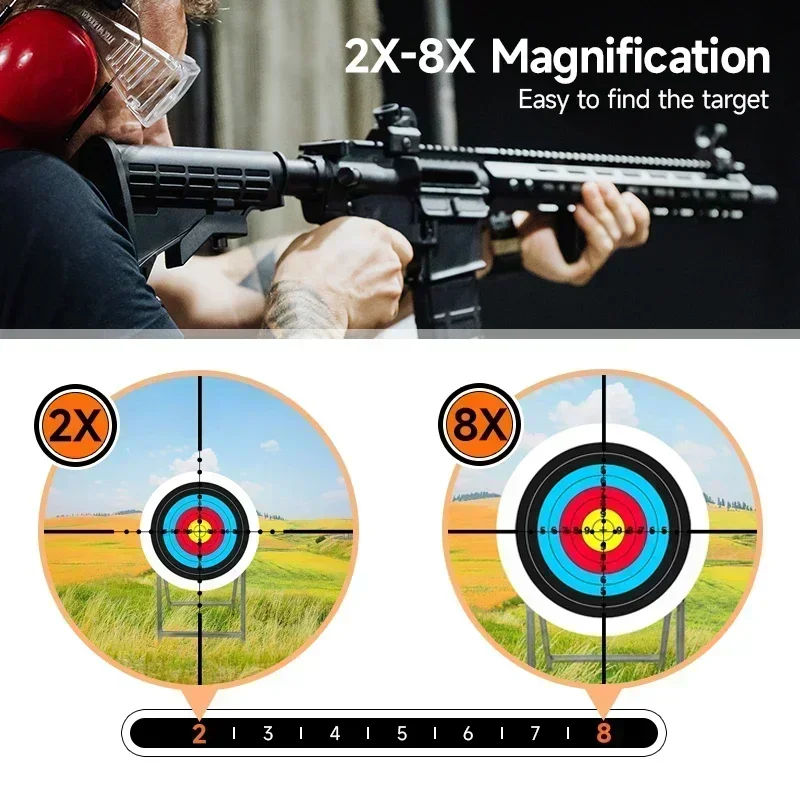 2-8x20IR Hunting Rifle Scopes  - Crossbow Scope Sight review and price