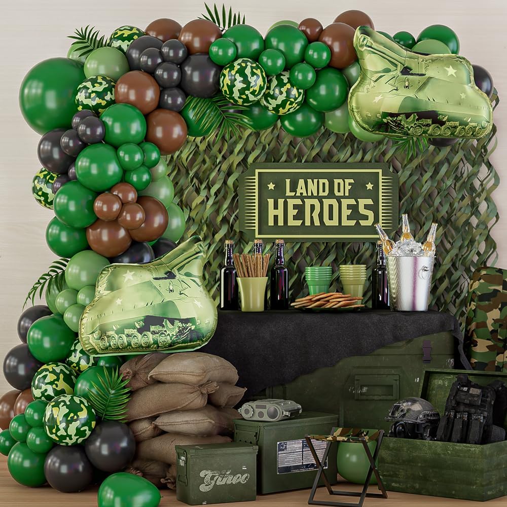 115/119pcs Green Camouflage Ba - Hunting And Camping In Jungle review and price